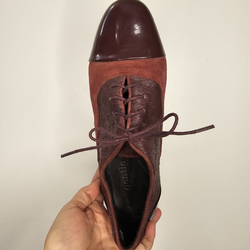 Burgundy Leather Oxford Shoes
